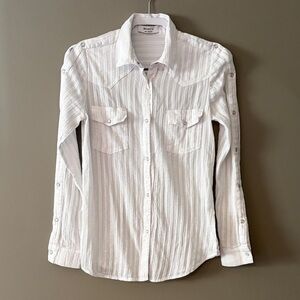 Bailey 44 White Textured Button-Down Shirt